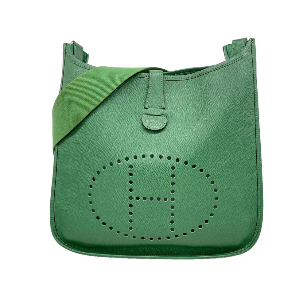 Hermes Evelyne 1GM Shoulder Bag, Courchevel Leather, Bamboo, with V stamp, fo...